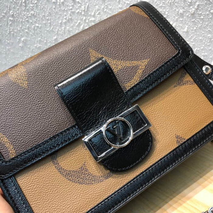 Сумка Louis Vuitton Dauphine MM M44599 Monogram Coated Canvas "Brown" фото № 6