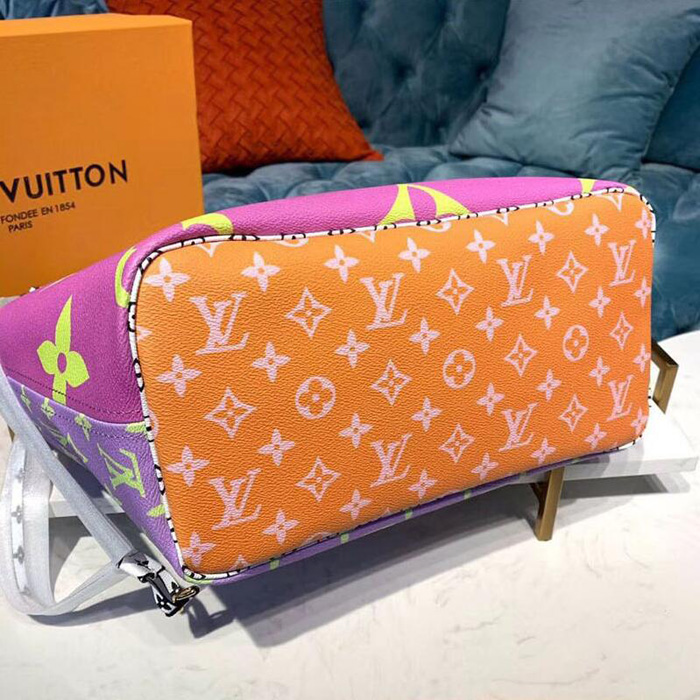 Сумка Louis Vuitton Neverfull MM M44588 Monogram Coated Canvas Pink Lilac "Purple" фото № 6