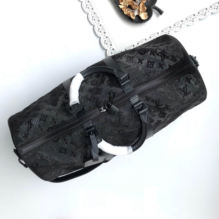 Сумка Louis Vuitton Keepall Bandouliere 50 M53971 Monogram Canvas "Black" фото № 4