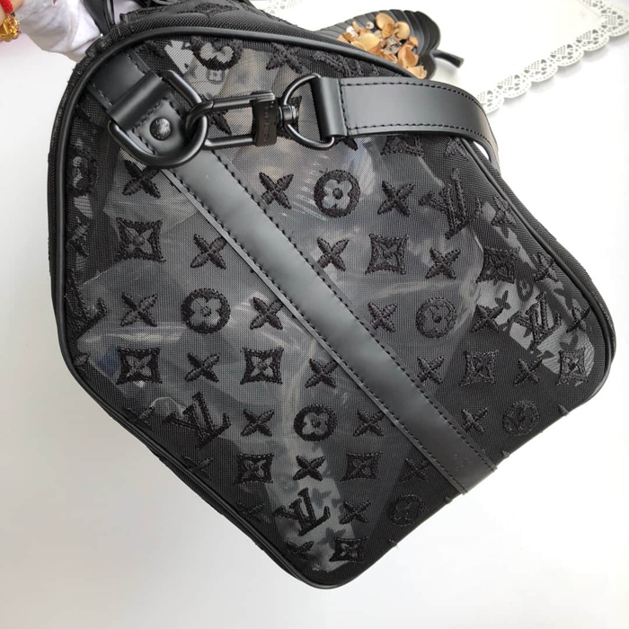 Сумка Louis Vuitton Keepall Bandouliere 50 M53971 Monogram Canvas "Black" фото № 5