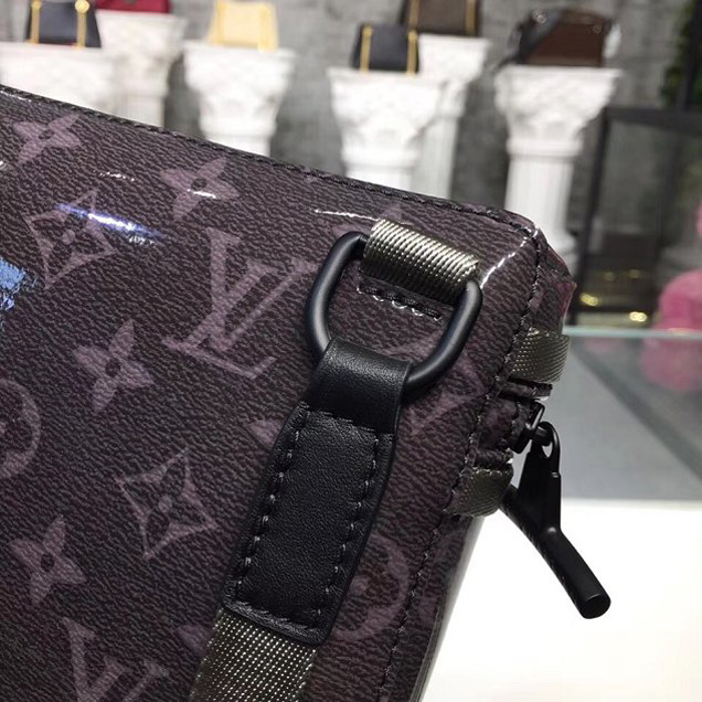 Сумка Louis Vuitton Monogram Eclipse Glaze Canvas Messenger PM Bag M52218 2018 "Purple" фото № 7