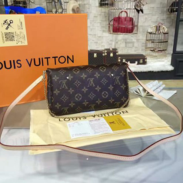 Сумка Louis Vuitton M40718 Favorite MM Monogram Canvas "Brown" фото № 3