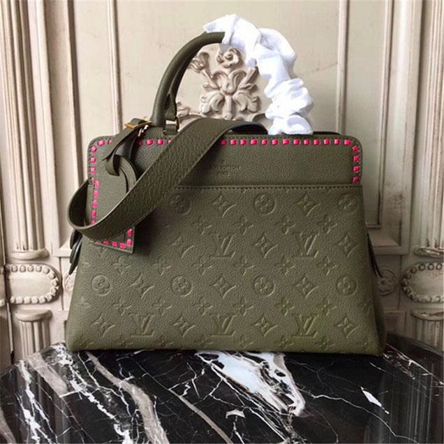 Сумка Louis Vuitton M43250 Vosges MM Tote Bag Monogram Empreinte Leather "Green" фото № 2
