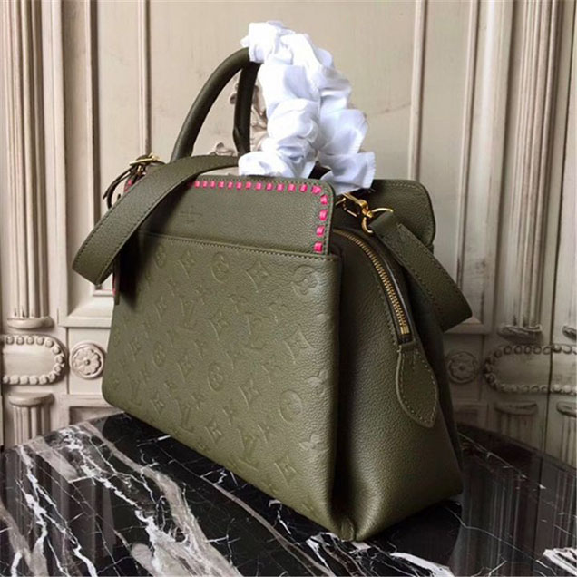Сумка Louis Vuitton M43250 Vosges MM Tote Bag Monogram Empreinte Leather "Green" фото № 3
