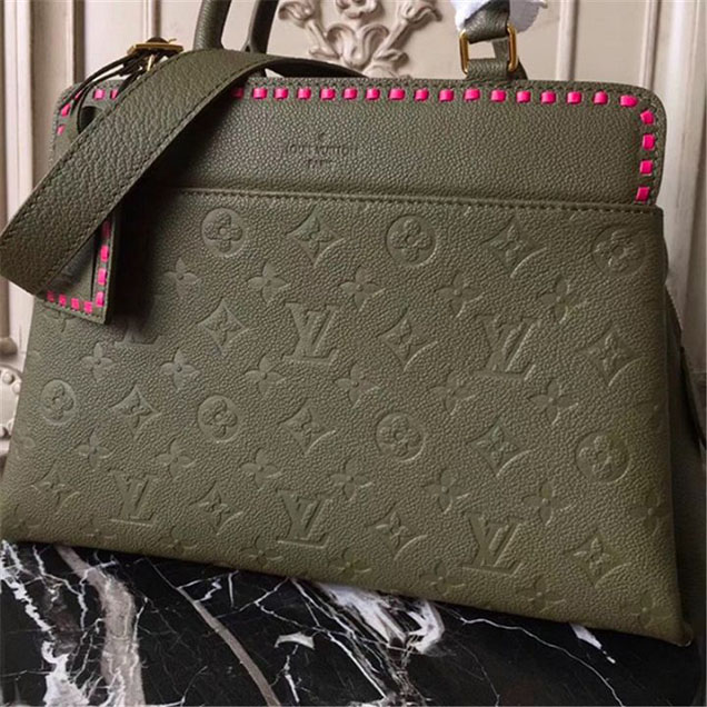 Сумка Louis Vuitton M43250 Vosges MM Tote Bag Monogram Empreinte Leather "Green" фото № 5