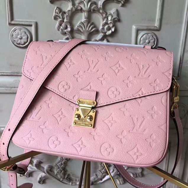 Сумка Louis Vuitton M44018 Pochette Metis Crossbody Bag Monogram Empreinte Leather "Pink" фото № 4