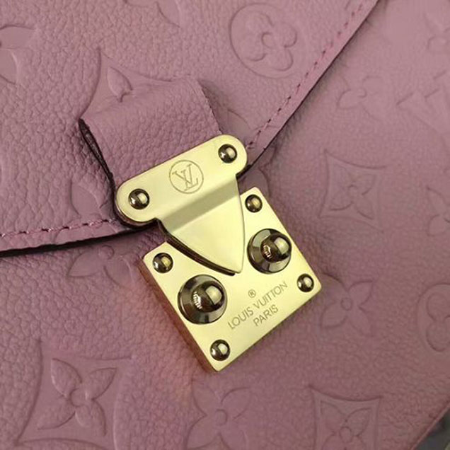 Сумка Louis Vuitton M44018 Pochette Metis Crossbody Bag Monogram Empreinte Leather "Pink" фото № 6