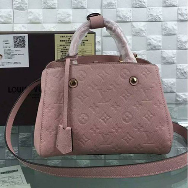 Сумка Louis Vuitton M44123 Montaigne BB Tote Bag Monogram Empreinte Leather "Pink" фото № 2