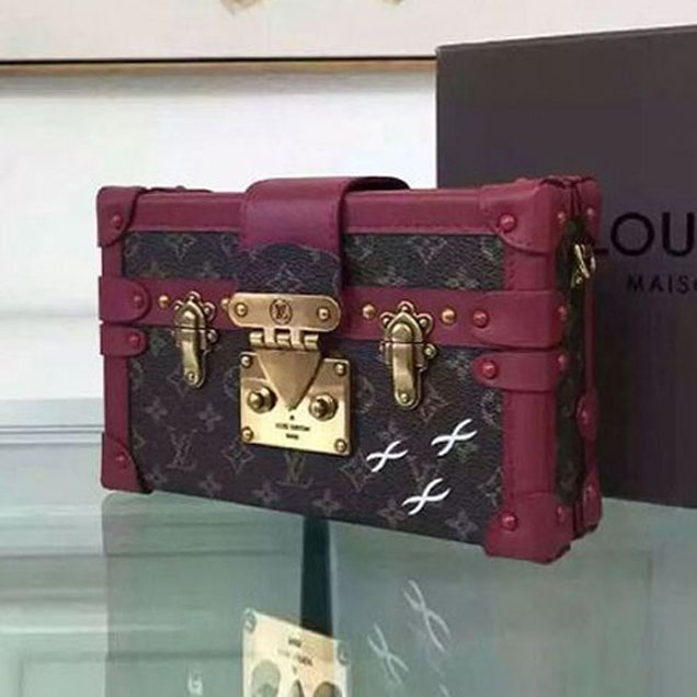 Сумка Louis Vuitton M50388 Petite Malle Crossbody Bag Monogram Canvas "Brown" фото № 3