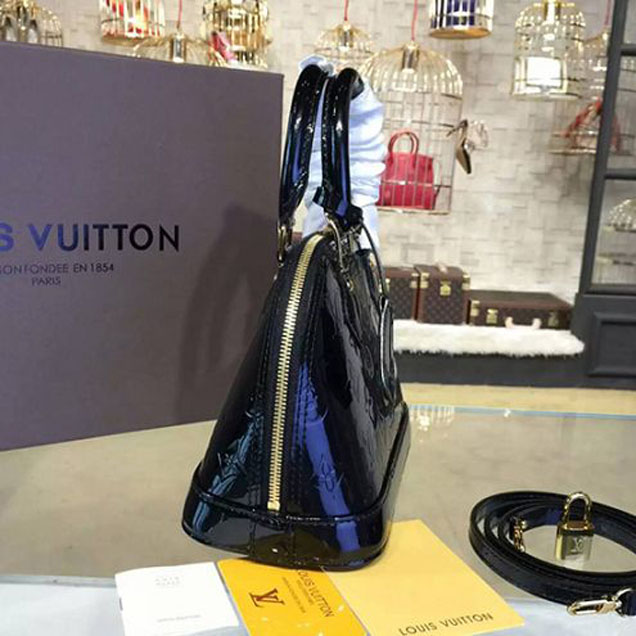 Сумка Louis Vuitton M50418 Alma BB Tote Bag Monogram Vernis "Black" фото № 3