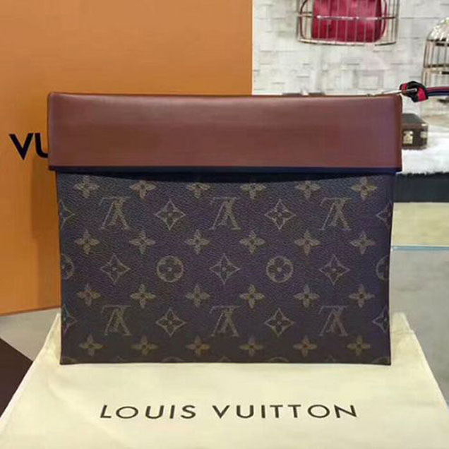 Клатч Louis Vuitton M64035 Pochette Tuileries Monogram Coated Canvas "Brown" фото № 2