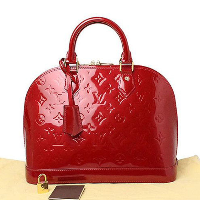 Сумка Louis Vuitton M90169 Alma PM Tote Bag Monogram Vernis "Red" фото № 9