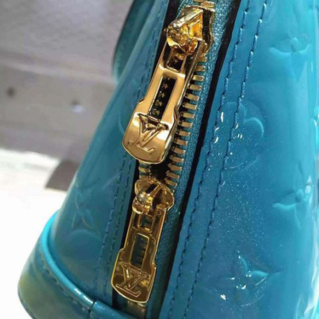Сумка Louis Vuitton M90302 Alma BB Tote Bag Monogram Vernis "Turquoise" фото № 6