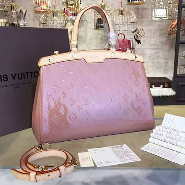 Сумка Louis Vuitton M91588 Brea MM Tote Bag Monogram Vernis "Beige" фото № 2