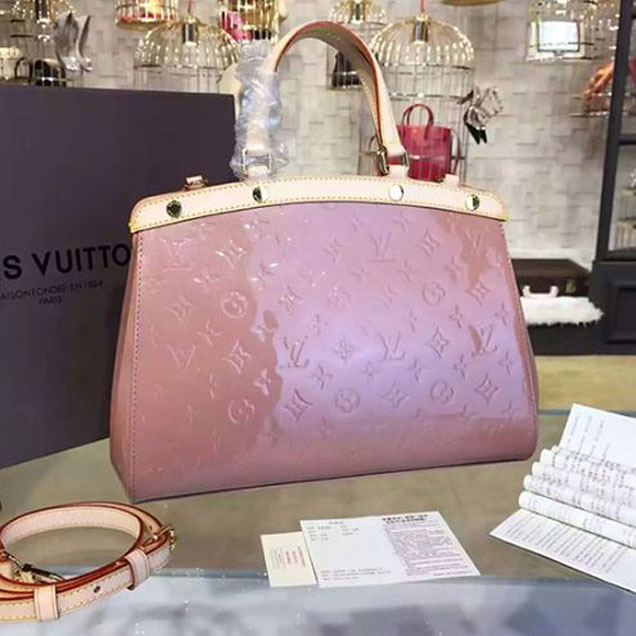 Сумка Louis Vuitton M91588 Brea MM Tote Bag Monogram Vernis "Beige" фото № 4