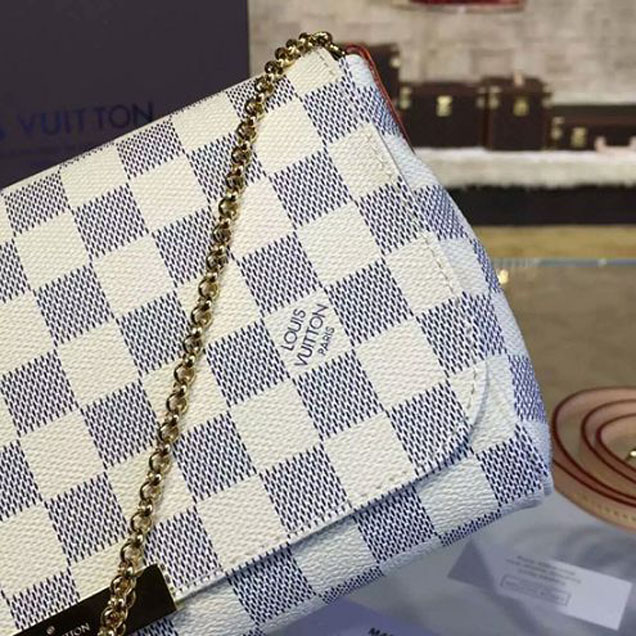 Сумка Louis Vuitton N41275 Favorite MM Damier Azur Canvas "White" фото № 8