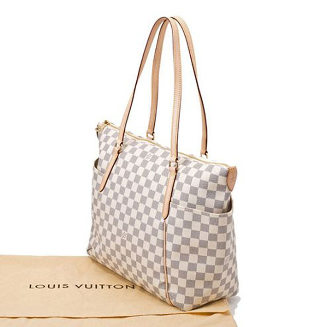 Сумка Louis Vuitton N41279 Totally MM Shoulder Bag Damier Azur Canvas "White" фото № 7