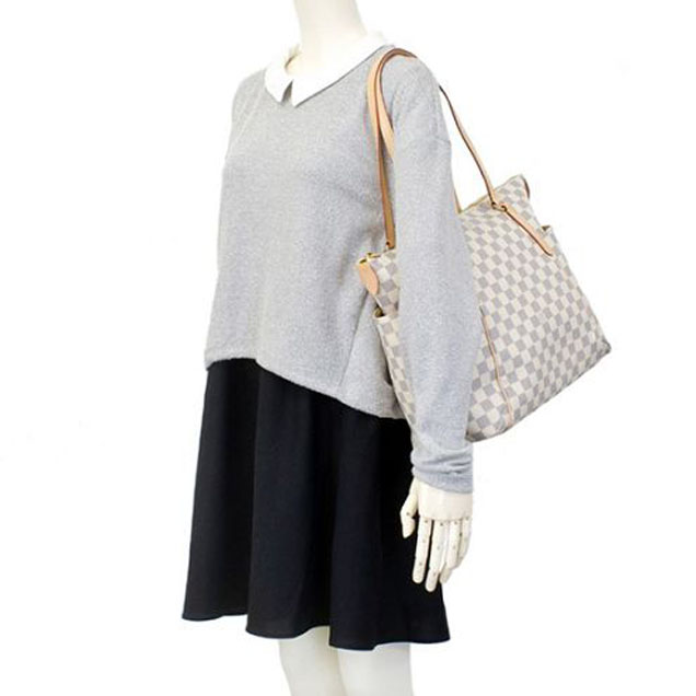 Сумка Louis Vuitton N41279 Totally MM Shoulder Bag Damier Azur Canvas "White" фото № 8
