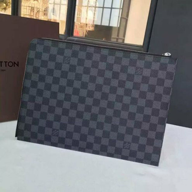 Клатч Louis Vuitton N41594 Pochette Jour GM Regatta Damier Cobalt Canvas "Navy Blue" фото № 4