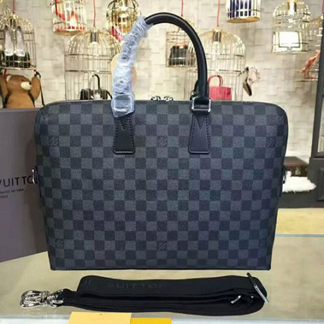 Портфель Louis Vuitton N48224 Porte Documents Jour Briefcase Damier Graphite Canvas "Graphite" фото № 4