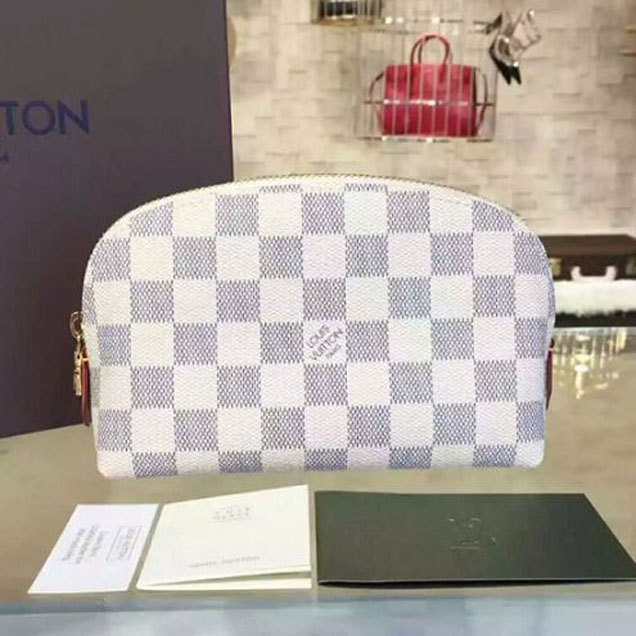 Косметичка Louis Vuitton N60024 Cosmetic Pouch Damier Azur Canvas "White" фото № 2