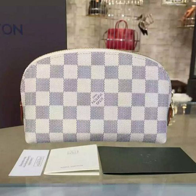Косметичка Louis Vuitton N60024 Cosmetic Pouch Damier Azur Canvas "White" фото № 4