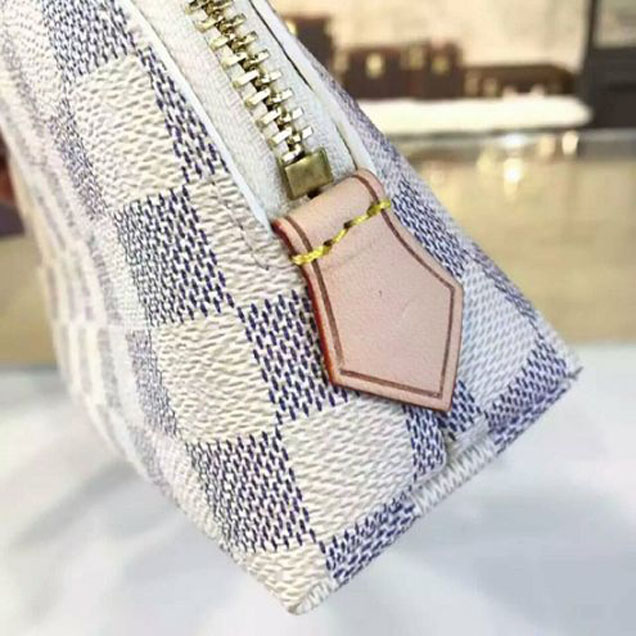 Косметичка Louis Vuitton N60024 Cosmetic Pouch Damier Azur Canvas "White" фото № 6