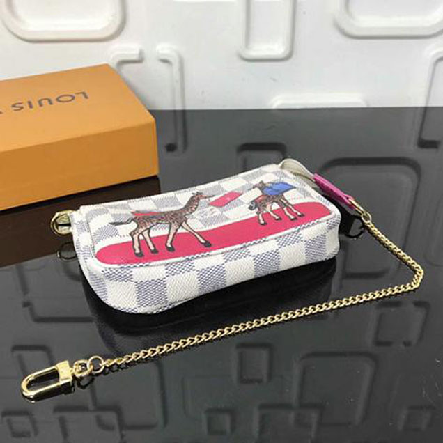 Сумка Louis Vuitton Mini Pochette Accessoires N62200 Damier Azur Canvas "White" фото № 4