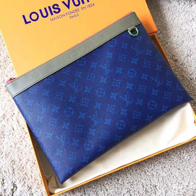 Клатч Louis Vuitton Monogram Canvas Pochette Apollo M63047 "Navy Blue" фото № 3