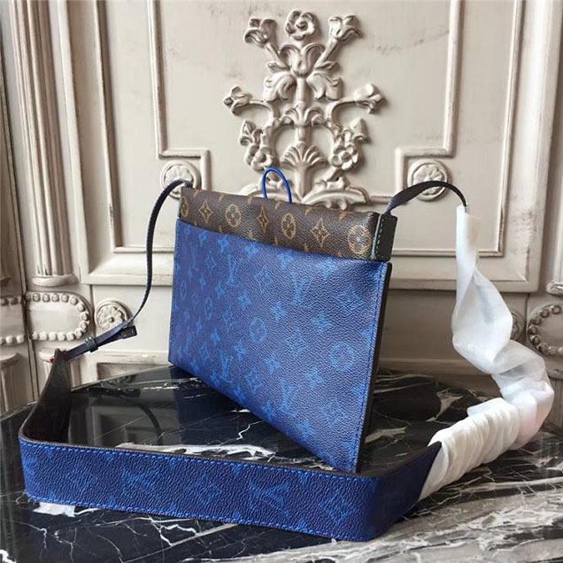 Сумка Louis Vuitton Monogram Canvas Small Pouch M43854 "Navy Blue" фото № 3