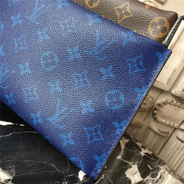 Сумка Louis Vuitton Monogram Canvas Small Pouch M43854 "Navy Blue" фото № 5