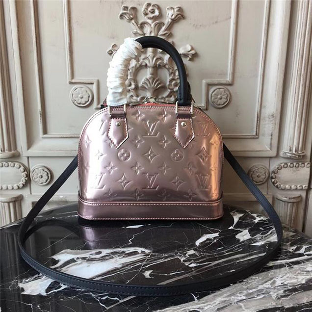 Сумка Louis Vuitton Monogram Vernis Alma BB M90485 "Pink" фото № 4