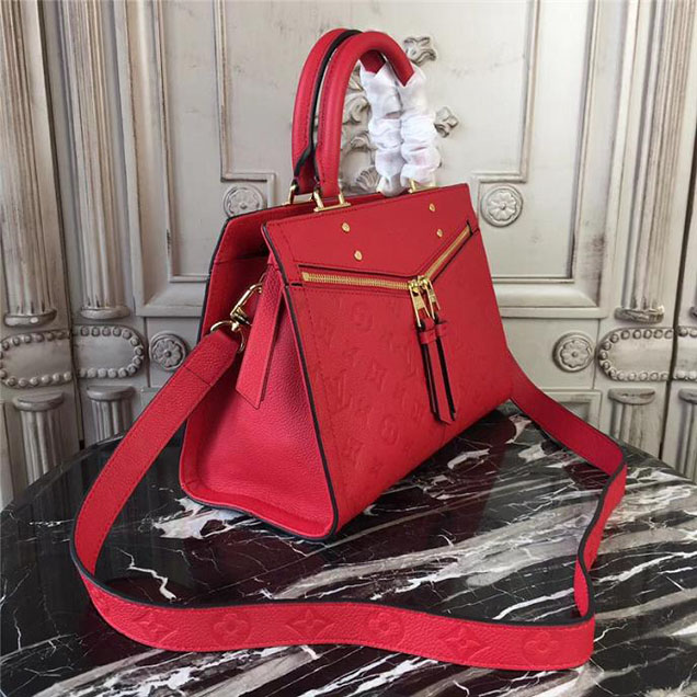 Сумка Louis Vuitton Monogram Empreinte Leather Sully PM M54193 "Red" фото № 3