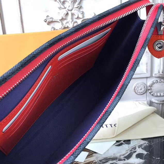 Клатч Louis Vuitton Pochette Voyage MM M62912 Epi Leather "Navy Blue" фото № 8