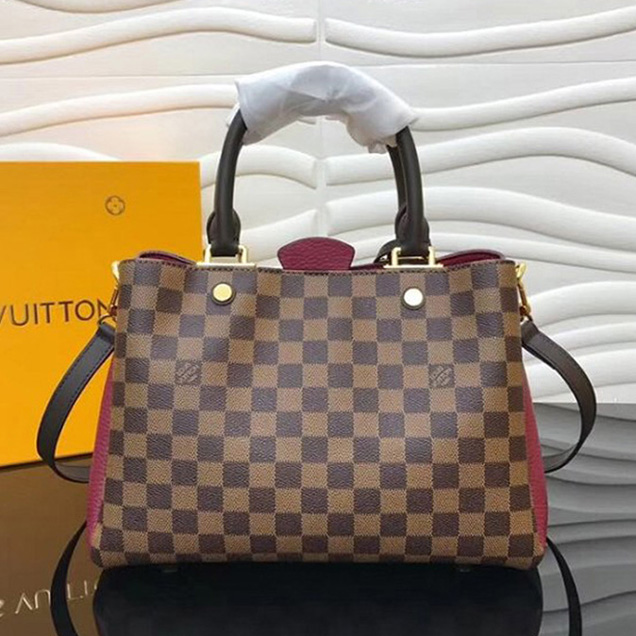 Сумка Louis Vuitton Brittany N44050 Damier Ebene Canvas Lie De Vin "Brown" фото № 4