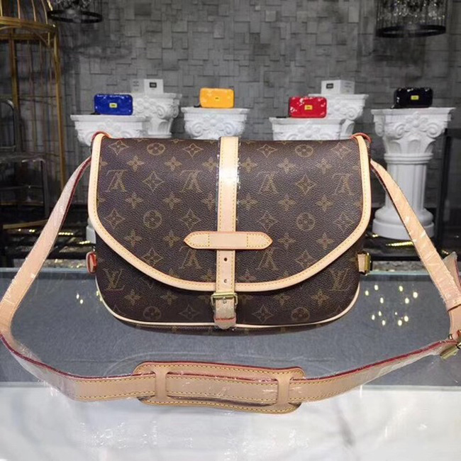 Сумка Louis Vuitton M42256 Saumur Monogram Canvas "Brown" фото № 2