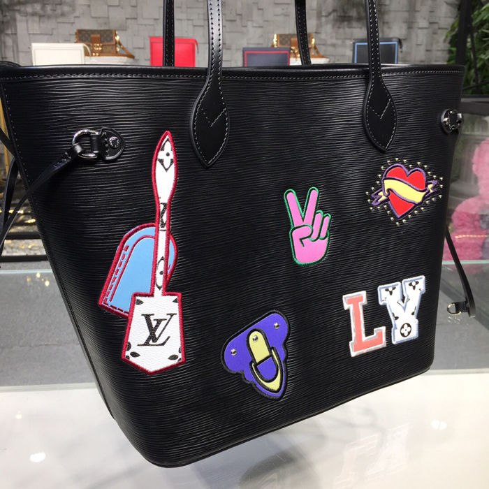 Сумка Louis Vuitton Neverfull MM M52729 Epi Leather "Black" фото № 5