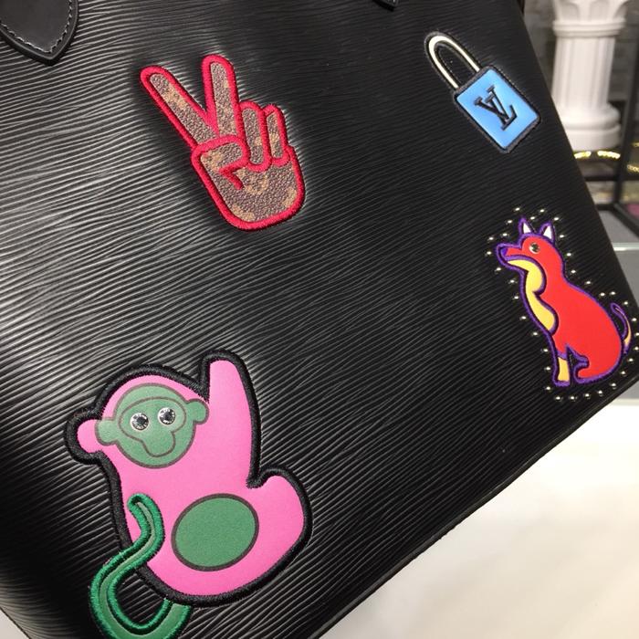 Сумка Louis Vuitton Neverfull MM M52729 Epi Leather "Black" фото № 8