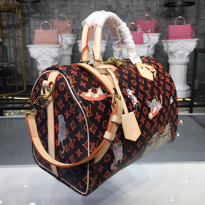 Сумка Louis Vuitton Speedy 30 Bandouliere M44401 Monogram Canvas "Brown" фото № 3