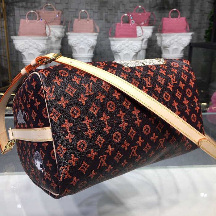 Сумка Louis Vuitton Speedy 30 Bandouliere M44401 Monogram Canvas "Brown" фото № 7