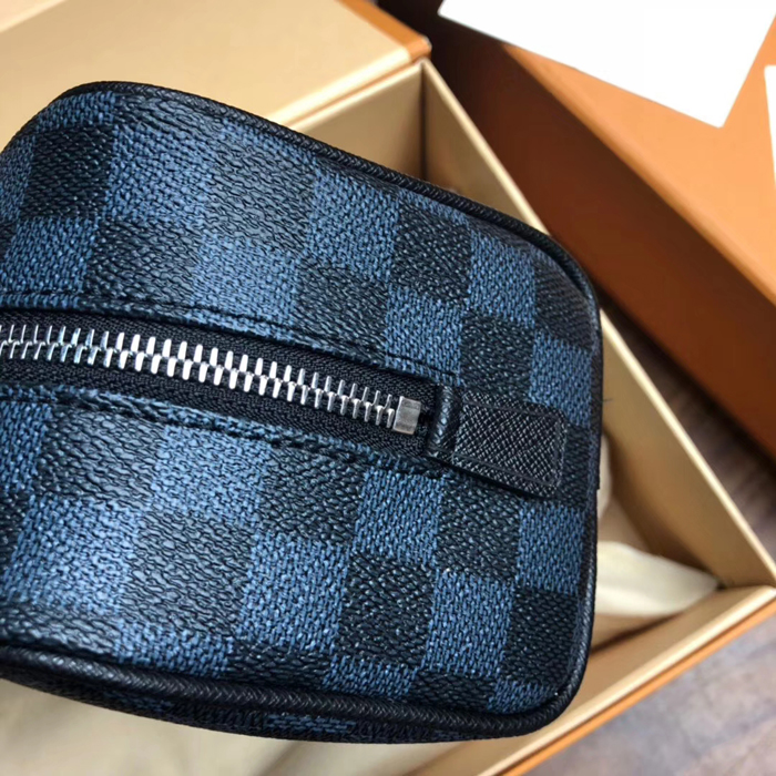 Косметичка Louis Vuitton Washbag N50000 Damier Cobalt Canvas "Navy Blue" фото № 10