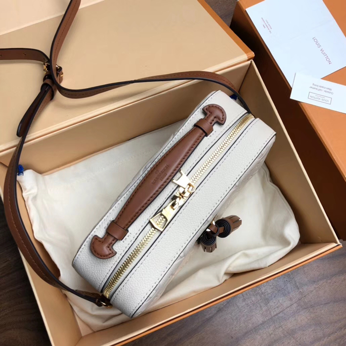 Сумка Louis Vuitton Saintonge M44597 Monogram Empreinte Leather Creme Caramel "Beige" фото № 5