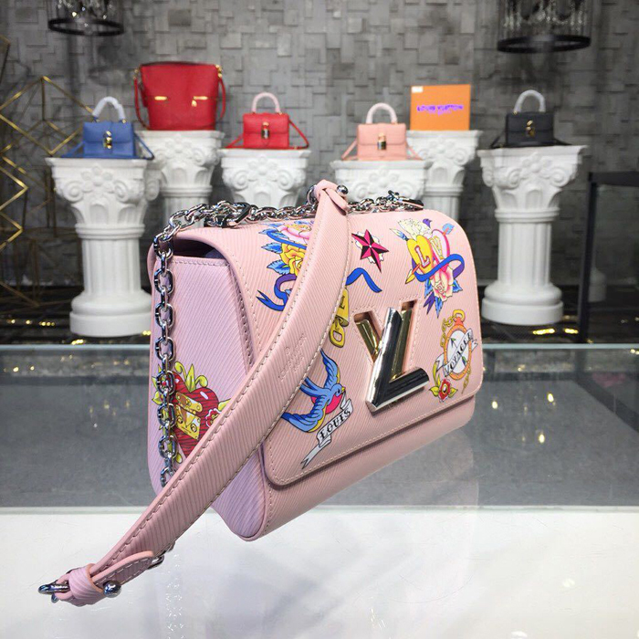 Сумка Louis Vuitton Twist MM M53561 Epi Leather Rose Ballerine "Pink" фото № 3