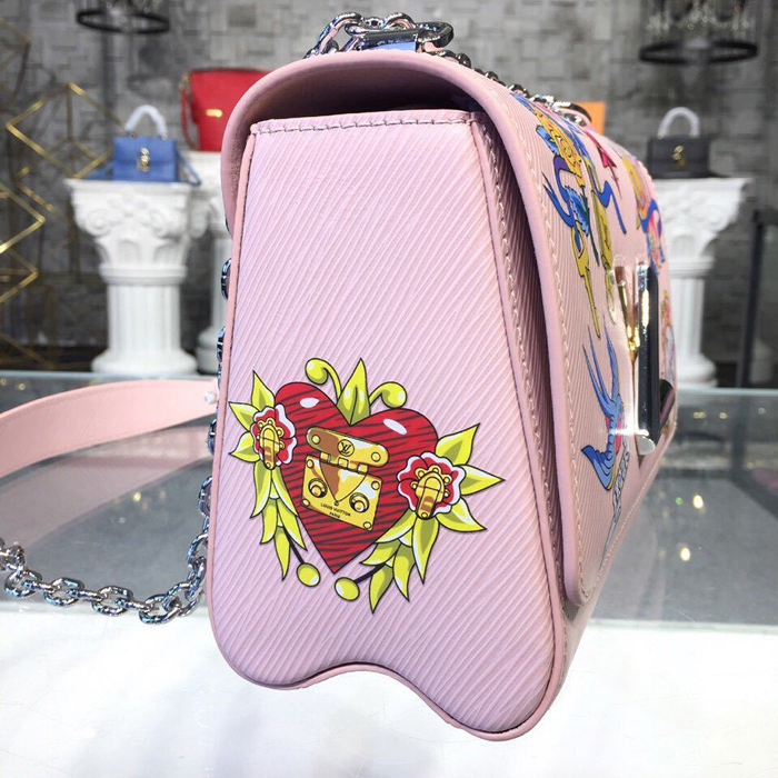 Сумка Louis Vuitton Twist MM M53561 Epi Leather Rose Ballerine "Pink" фото № 6