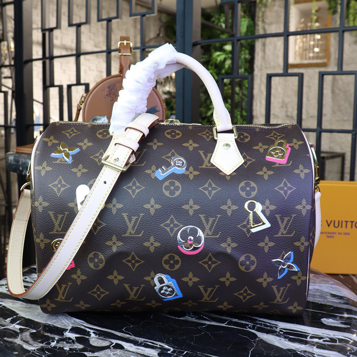 Сумка Louis Vuitton Speedy Bandouliere 30 M44365 Monogram Canvas "Brown" фото № 4