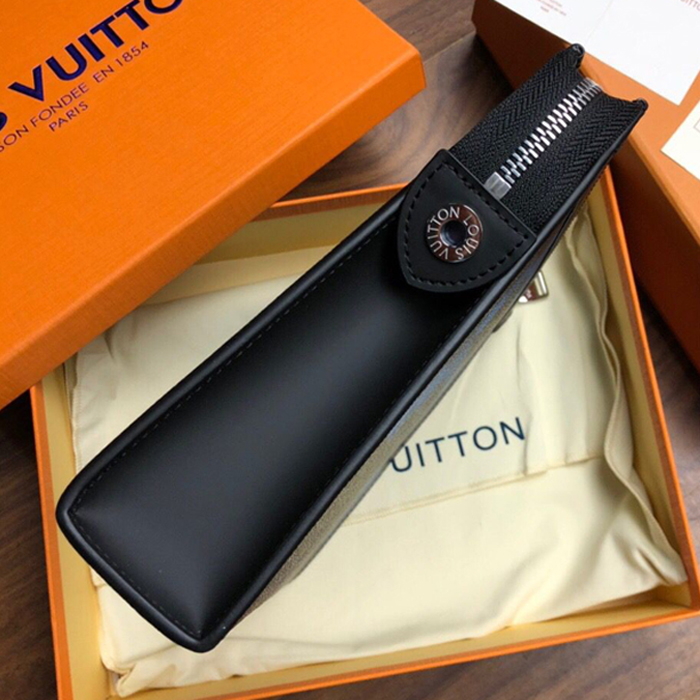 Клатч Louis Vuitton Pochette Voyage MM N60174 Damier Graphite Canvas Blue "Graphite" фото № 6