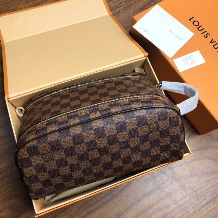 Косметичка Louis Vuitton King Size Toiletry Bag N47527 Damier Ebene Canvas "Brown" фото № 2