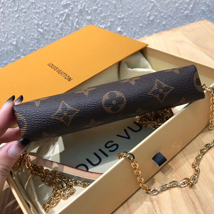 Сумка Louis Vuitton Mini Pochette Delightful M40309 Monogram Canvas "Brown" фото № 4