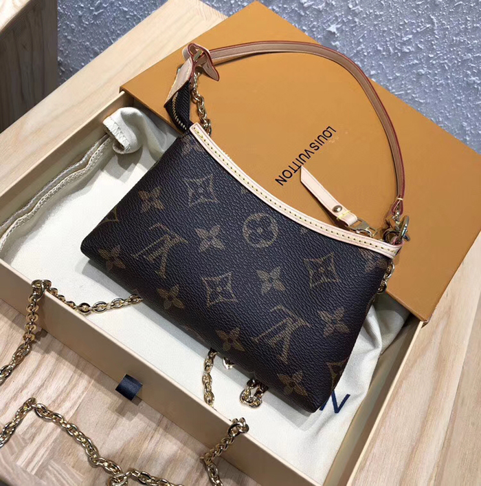 Сумка Louis Vuitton Mini Pochette Delightful M40309 Monogram Canvas "Brown" фото № 3