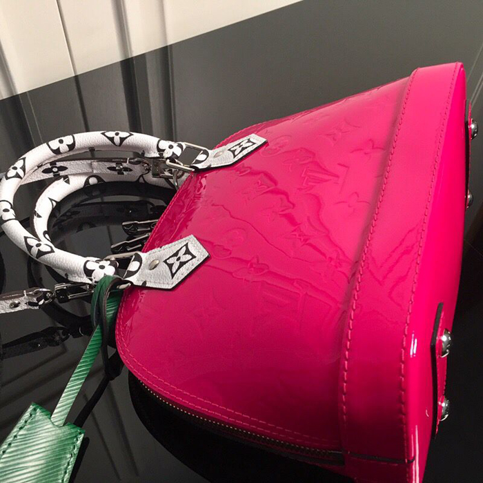 Сумка Louis Vuitton Alma BB M90447 Monogram Vernis Berlingot "Pink" фото № 9
